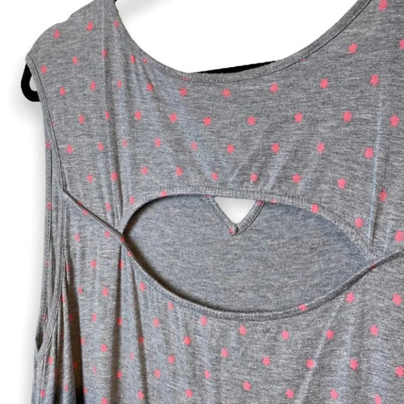 ti Voglio Grey &  Pink Stars Sleeveless Night Dress - Picture 7 of 11